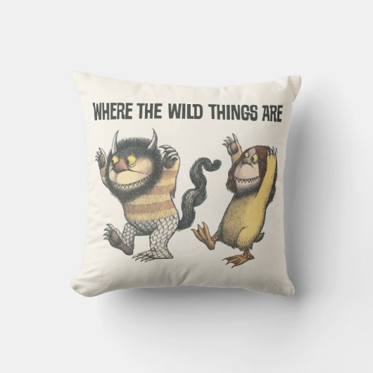 野生の物が存在する場所 | 2つのワイルドなもの クッション (正面)