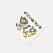 野生の物が存在する場所 | 2つのワイルドなもの スタンダードカクテルナプキン (角)