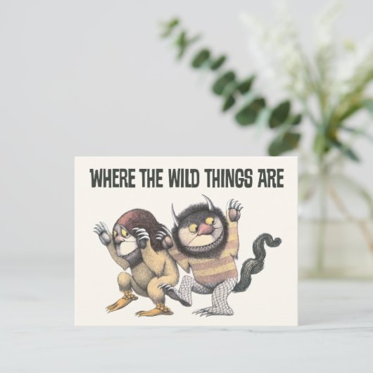 野生の物が存在する場所 | 2つのワイルドなもの ポストカード (スタンド正面)