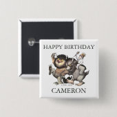 野生の物が |ハッピーバースデー 缶バッジ (正面&裏面)