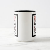 野生の物を育てるママleopardプリント引用文 ツートーンマグカップ (中央)