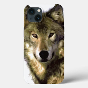 野生の狼の目 iPhone 13ケース