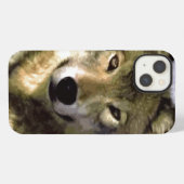 野生の狼の目 iPhoneケース (裏面横)