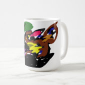 野生の狼の秋 コーヒーマグカップ (正面右)