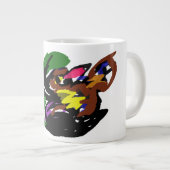 野生の狼の秋 ジャンボコーヒーマグカップ (正面右)