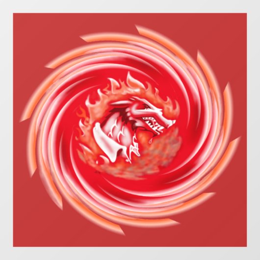 野生の狼の赤い窓が引き付く ウィンドウサイン (シート)