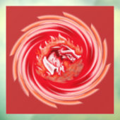 野生の狼の赤い窓が引き付く ウィンドウサイン (シート3)