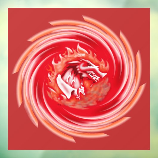 野生の狼の赤い窓が引き付く ウィンドウサイン (シート3)