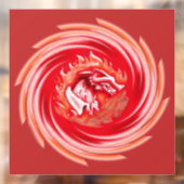 野生の狼の赤い窓が引き付く ウィンドウサイン (シート2)