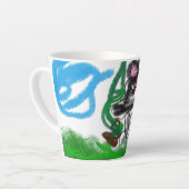 野生の狼 カフェラテマグ (左アングル)