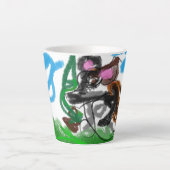 野生の狼 カフェラテマグ (正面)