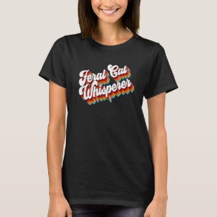 野生の猫のささやき レトロ Tシャツ
