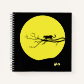 野生の猫のハードカバー ノートブック (正面)