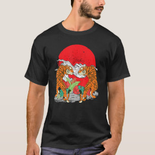 野生の猫ジャングルプレデター野生動物動物アジアTi Tシャツ