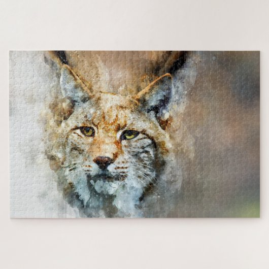 野生の猫パズル ジグソーパズル (横)