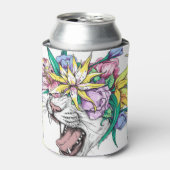 野生の猫、フローラリース、漫画。 缶クーラー (缶正面)