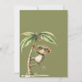 野生の猿の2歳の誕生日 招待状 (裏面)