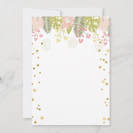 野生の生まれジャングルの赤ん坊シャワー招待状 招待状 (裏面)