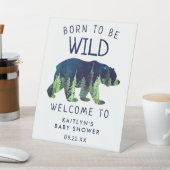 野生の生まれ赤ちゃんシャワー歓迎ペデスタルサイン 台座サイン (インサイチュ)