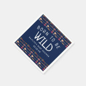 野生の生まれ部族ボホの矢の赤ん坊シャワーになる スタンダードカクテルナプキン (角)