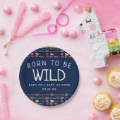 野生の生まれ部族ボホの矢の赤ん坊シャワーになる ペーパープレート (パーティー)