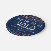 野生の生まれ部族ボホの矢の赤ん坊シャワーになる ペーパープレート (アングル)