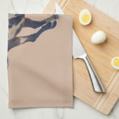 野生の疾走するまだら馬のアメリカのペンキの馬 キッチンタオル (四つ折り)