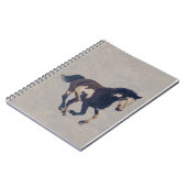 野生の疾走するまだら馬のアメリカのペンキの馬 ノートブック (左側)