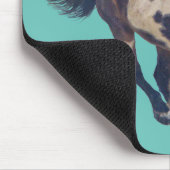 野生の疾走するまだら馬のアメリカのペンキの馬 マウスパッド (コーナー)