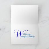 野生の白いサーフウマと13th誕生日カード カード (内部)