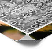 野生の白いバラの散歩写真を追加 ポスター (角)