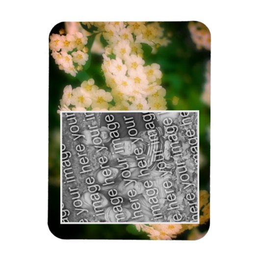 野生の白いバラの散歩写真を追加 マグネット (縦)