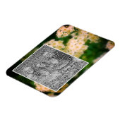 野生の白いバラの散歩写真を追加 マグネット (左側)