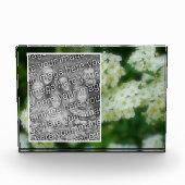 野生の白いバラの散歩独自の追加 フォトブロック (正面)