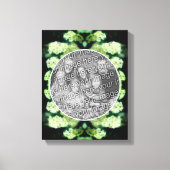 野生の白いバラの散歩自分の写真を作成 キャンバスプリント (正面)