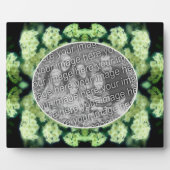 野生の白いバラの散歩自分の写真を作成 フォトプラーク (正面)