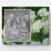 野生の白いバラの散歩自分の写真を追加 フォトプラーク (正面)