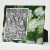 野生の白いバラの散歩自分の写真を追加 フォトプラーク (側面)