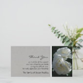 野生の白いバラは1悔やみや弔慰感謝していしています サンキューカード (スタンド正面)