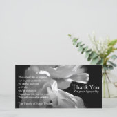 野生の白いバラは1悔やみや弔慰感謝していしています サンキューカード (スタンド正面)