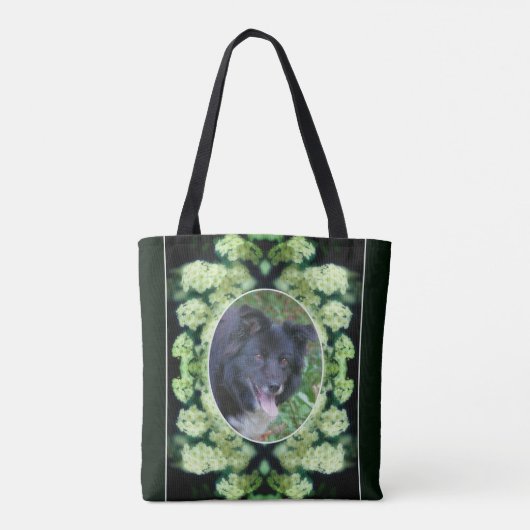 野生の白いバラ独自のペットの写真を作成 トートバッグ (裏面)