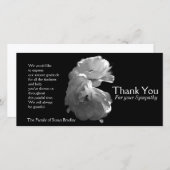 野生の白いバラ3の悔やみや弔慰は感謝していしています サンキューカード (正面/裏面)