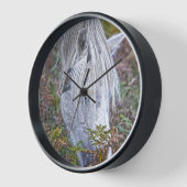 野生の白い新しい森ポニーズオンブレスケン 壁時計 (傾斜)