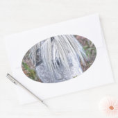 野生の白い新しい森ポニーズオンブレスケン 楕円形シール (封筒)