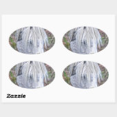 野生の白い新しい森ポニーズオンブレスケン 楕円形シール (シート)