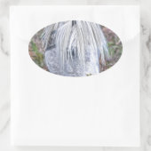 野生の白い新しい森ポニーズオンブレスケン 楕円形シール (バッグ)