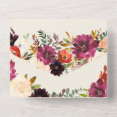 野生の秋の花束 |すべての結婚式の招待 オールインワン招待状 (裏面)