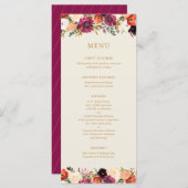 野生の秋の花束 |のメ結婚ニュー (正面/裏面)