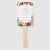 野生の秋の花束 |パーソナライズされたの手F ハンドファン (裏面)