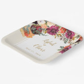 野生の秋の花束 |パーソナライズされた結婚s ペーパープレート (傾斜あり)